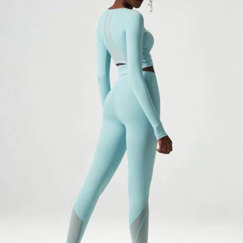 High-Waist Light Leggings With Mesh