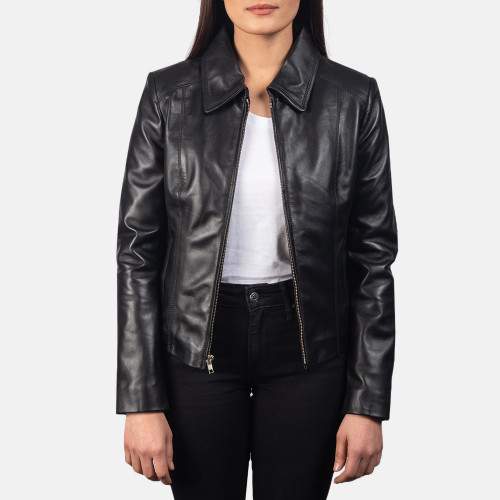 COLETTE BLACK LEATHER JACKET