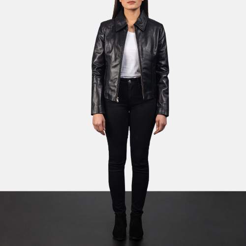 COLETTE BLACK LEATHER JACKET