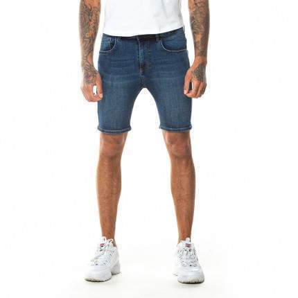 ESSENTIAL DENIM SHORTS SKINNY FIT – MID BLUE