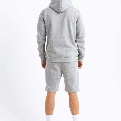 Zip Short Tracksuit in Light Grey