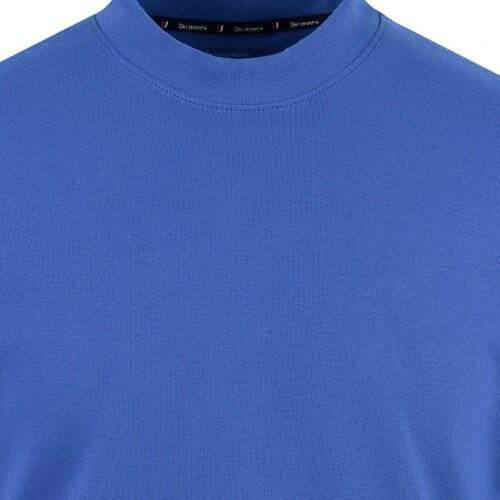 Plain Electric Blue Mock Neck Full Sleeve