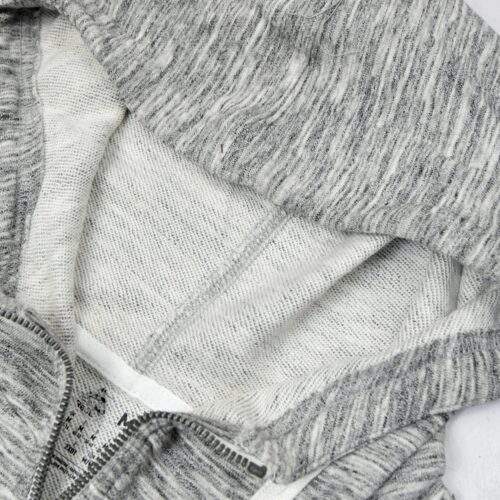 Terry Fleece Zipper Short Body Hoodie For Ladies-Light Grey Melange