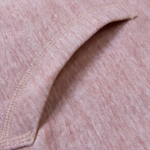 Next Terry Fleece Zipper Short Body Hoodie For Ladies-Pink Melange With Black