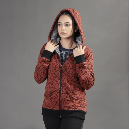 WOMEN’S AOP FUR HOODIE