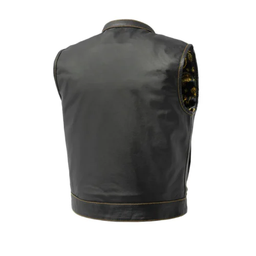 Club Cut Men’s Motorcycle Leather Vest