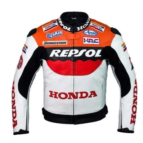 REPSOL TEAM RACING MOTORCYCLE LEATHER JACKET (WITH A HUMP) (COLLECTIBLE ITEM)