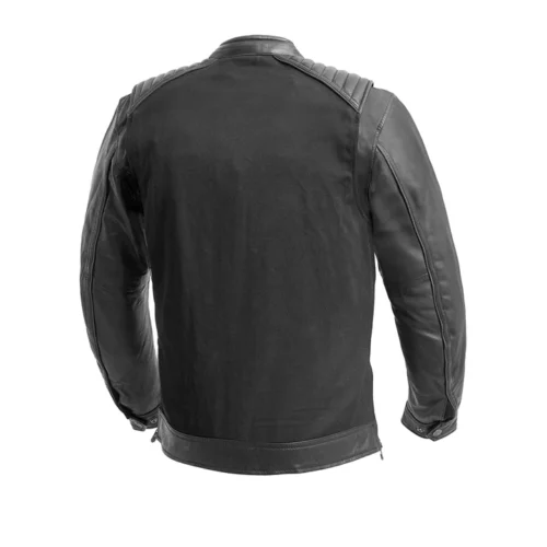 Men’s Motorcycle Twill/Leather Jacket