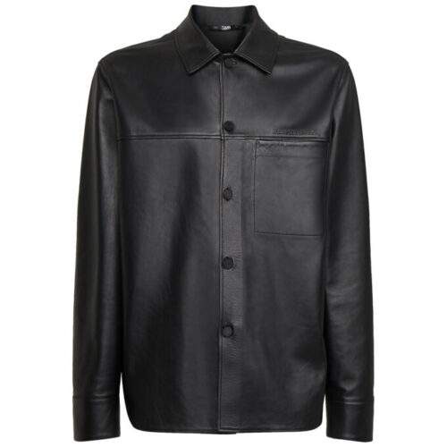 Premium Leather Shirt – Black