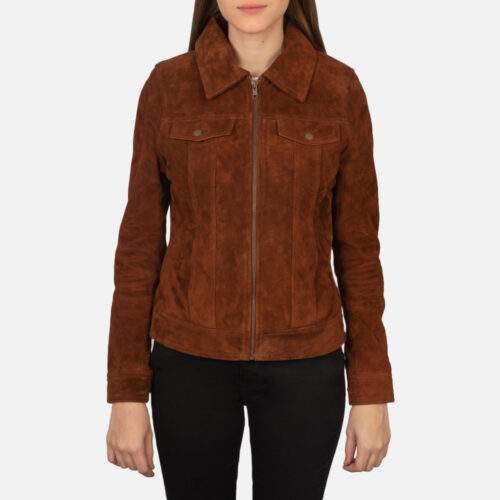 Brown Suede Trucker Shirt