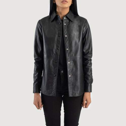 Leather Shirt Jacket