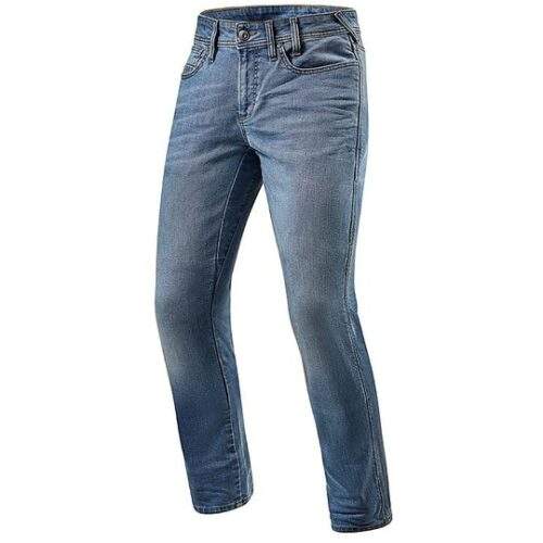 Denim Motorcycle Pants Short Blue